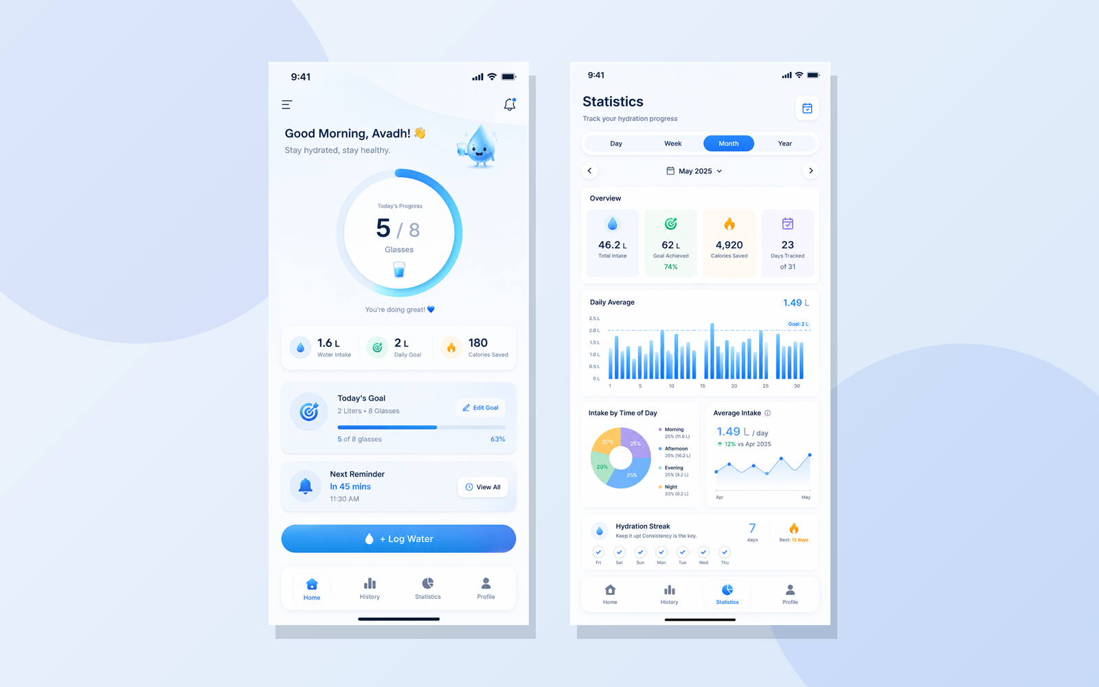 Water Reminder App - Screenshot and interface preview